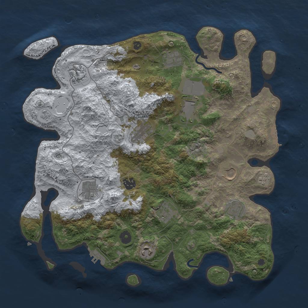 Rust Map: Procedural Map, Size: 3800, Seed: 11178, 20 Monuments