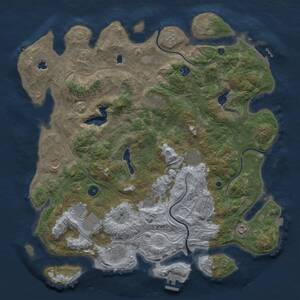 Thumbnail Rust Map: Procedural Map, Size: 4500, Seed: 123165465, 16 Monuments