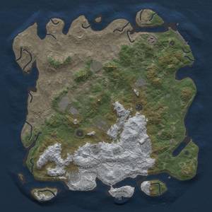 Thumbnail Rust Map: Procedural Map, Size: 4500, Seed: 123165465, 20 Monuments