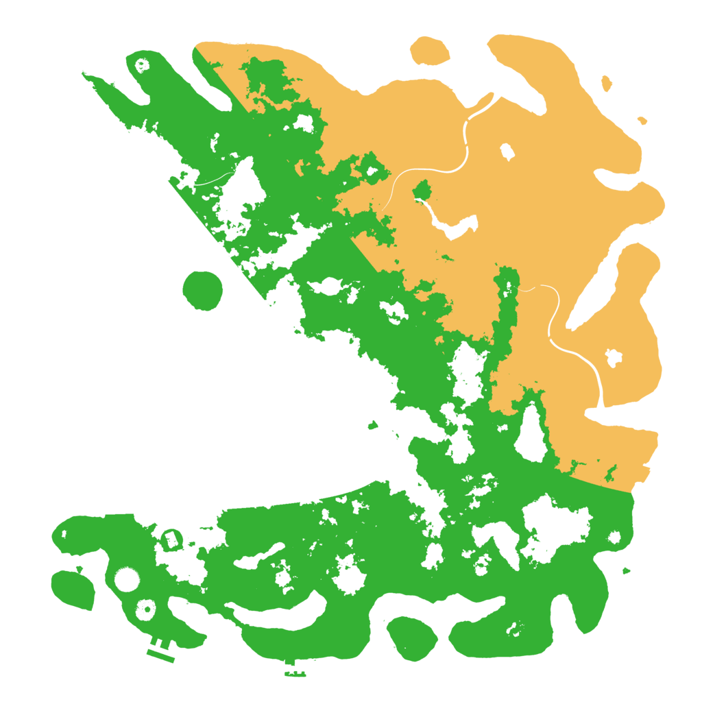Biome Rust Map: Procedural Map, Size: 5000, Seed: 121112452