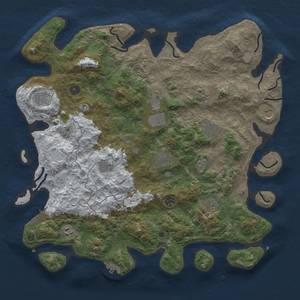 Thumbnail Rust Map: Procedural Map, Size: 4500, Seed: 2244, 20 Monuments