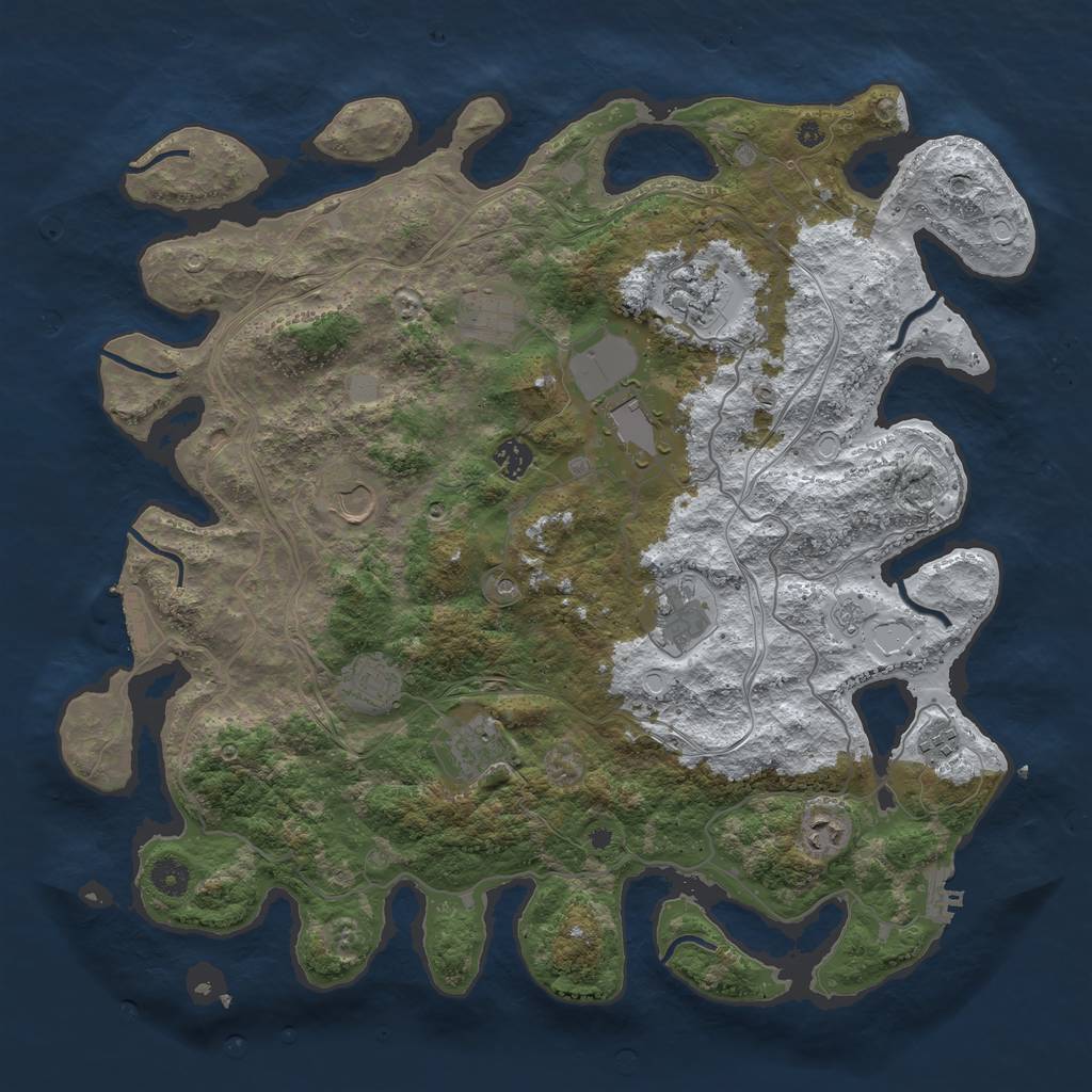 Rust Map: Procedural Map, Size: 4250, Seed: 115118833, 19 Monuments