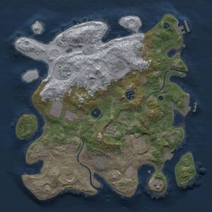 Thumbnail Rust Map: Procedural Map, Size: 3500, Seed: 86, 15 Monuments