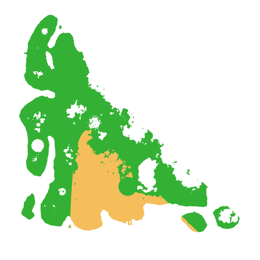 Biome Rust Map: Procedural Map, Size: 3700, Seed: 25601