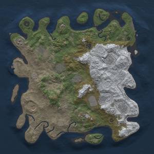 Thumbnail Rust Map: Procedural Map, Size: 3850, Seed: 1347490720, 20 Monuments