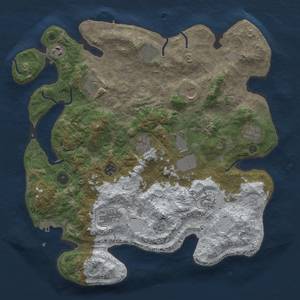 Thumbnail Rust Map: Procedural Map, Size: 3950, Seed: 934916952, 20 Monuments