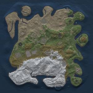 Thumbnail Rust Map: Procedural Map, Size: 3850, Seed: 2018771525, 20 Monuments