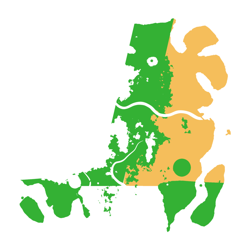 Biome Rust Map: Procedural Map, Size: 3700, Seed: 27473