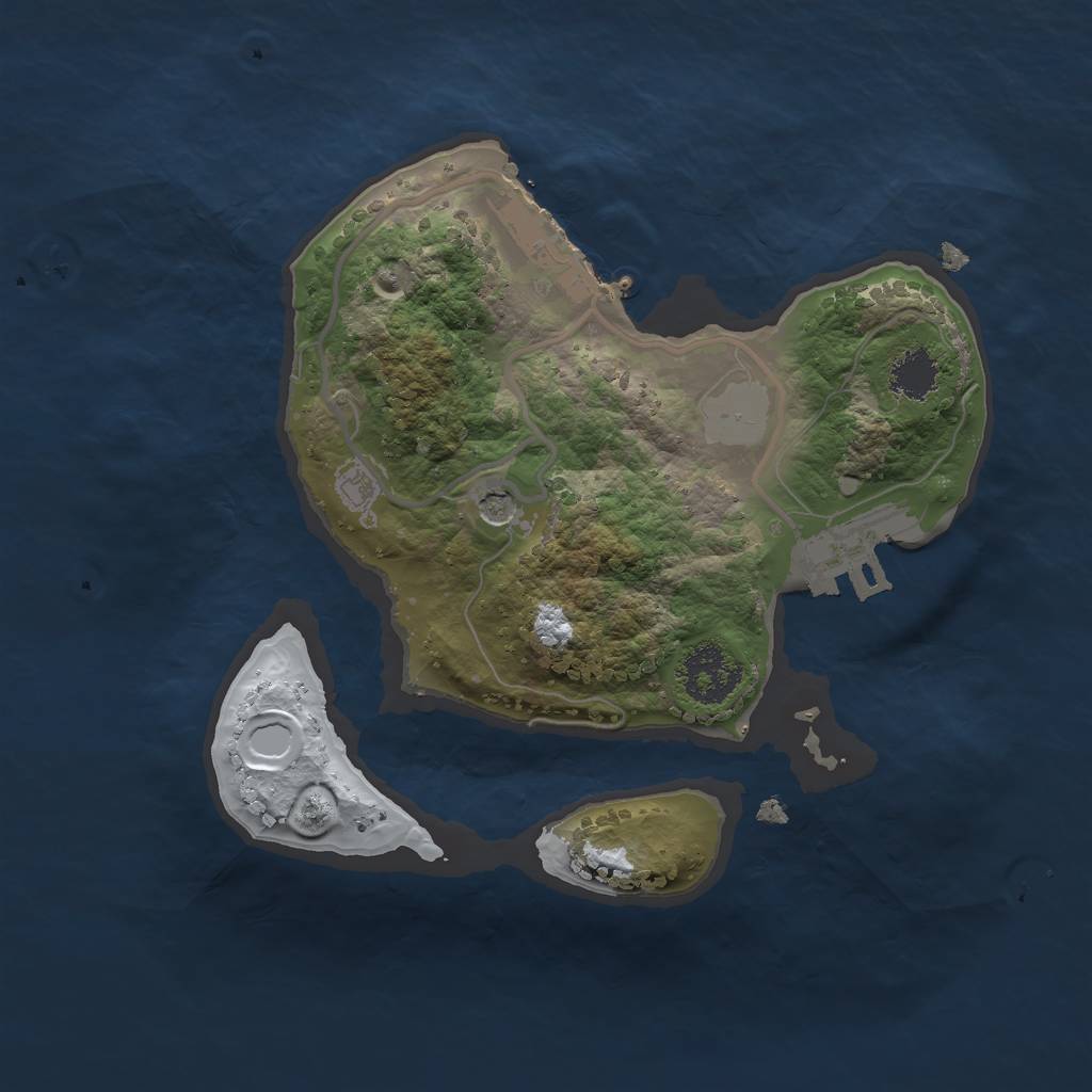 Rust Map: Procedural Map, Size: 1900, Seed: 123233, 8 Monuments