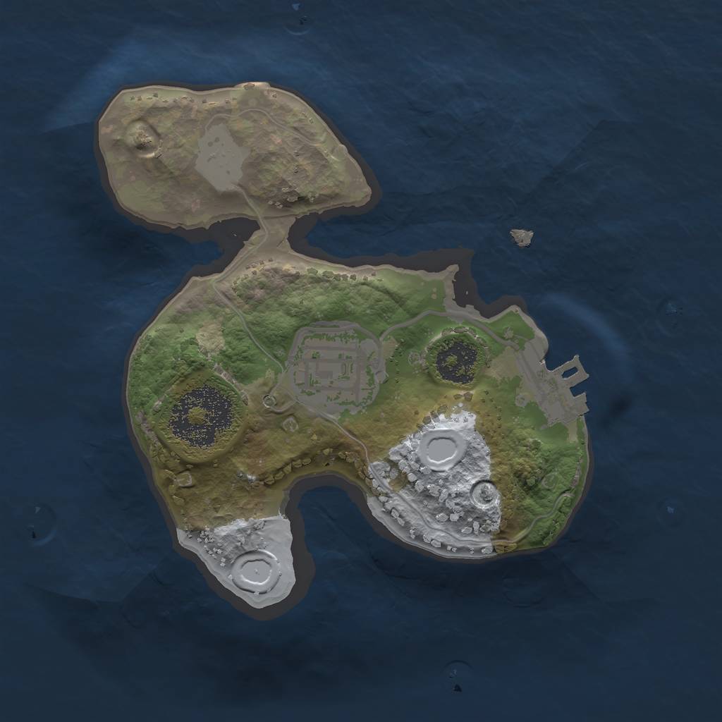 Rust Map: Procedural Map, Size: 1750, Seed: 2105762963, 7 Monuments