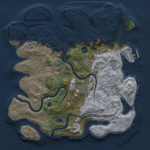 Thumbnail Rust Map: Procedural Map, Size: 3700, Seed: 66511177, 13 Monuments