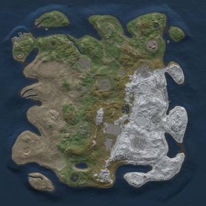 Thumbnail Rust Map: Procedural Map, Size: 3700, Seed: 66511177, 20 Monuments