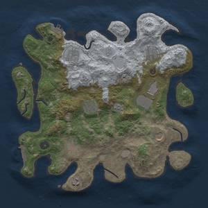 Thumbnail Rust Map: Procedural Map, Size: 3500, Seed: 400, 15 Monuments