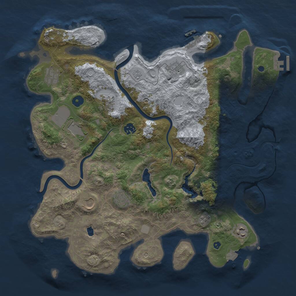 Rust Map: Procedural Map, Size: 4000, Seed: 1511657350, 15 Monuments
