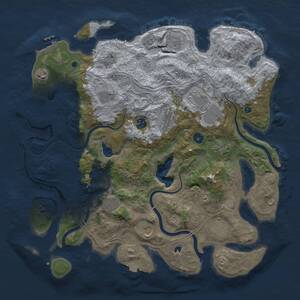 Thumbnail Rust Map: Procedural Map, Size: 4250, Seed: 1841723475, 17 Monuments