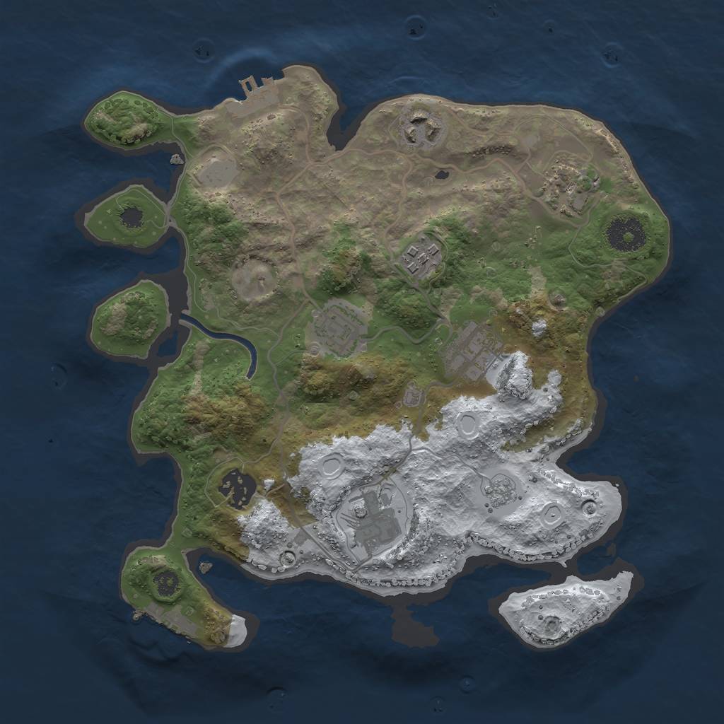 Rust Map: Procedural Map, Size: 2950, Seed: 234344565, 15 Monuments