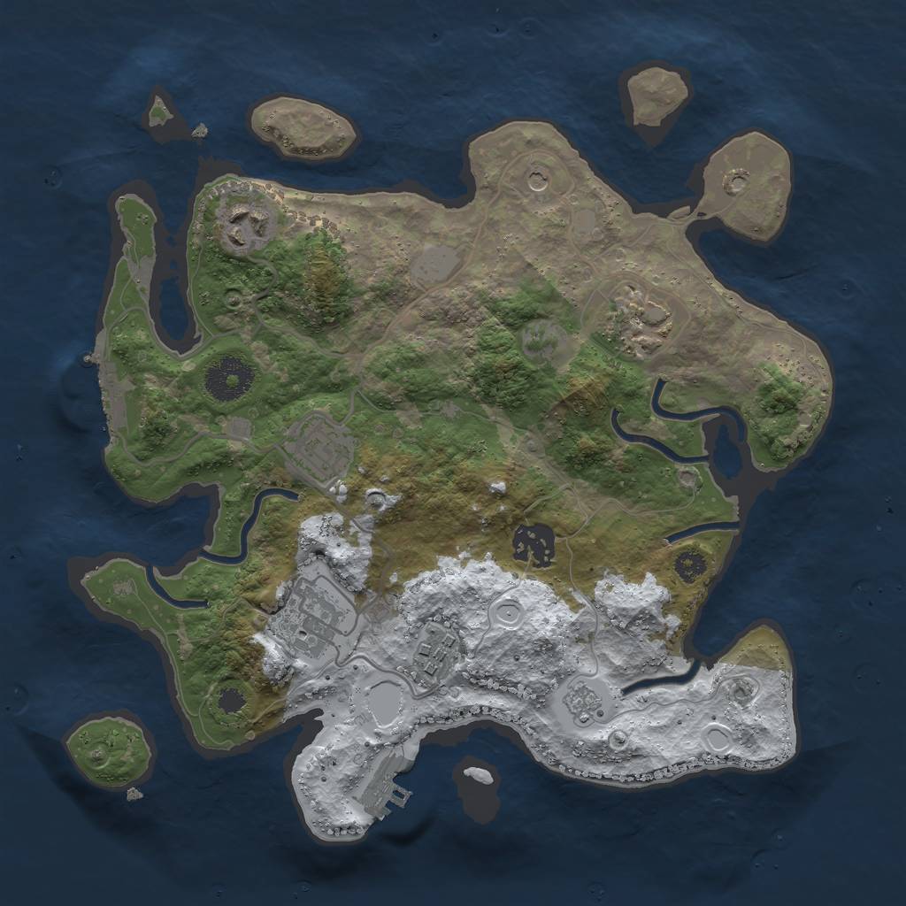 Rust Map: Procedural Map, Size: 3000, Seed: 1772958806, 15 Monuments