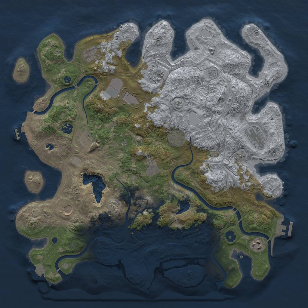 Rust Map: Procedural Map, Size: 4250, Seed: 807408000, 17 Monuments