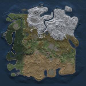 Thumbnail Rust Map: Procedural Map, Size: 3850, Seed: 654275714, 17 Monuments