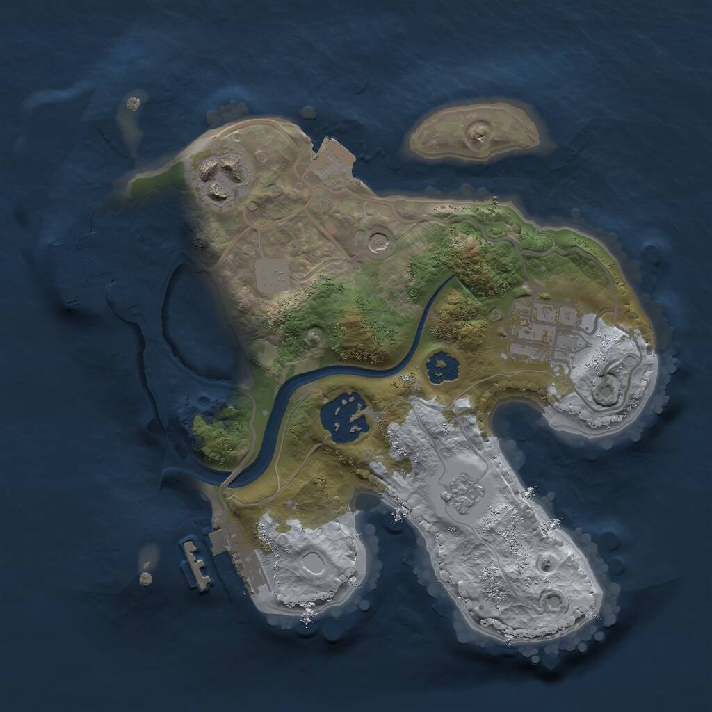 Rust Map: Procedural Map, Size: 2200, Seed: 1537604600, 8 Monuments