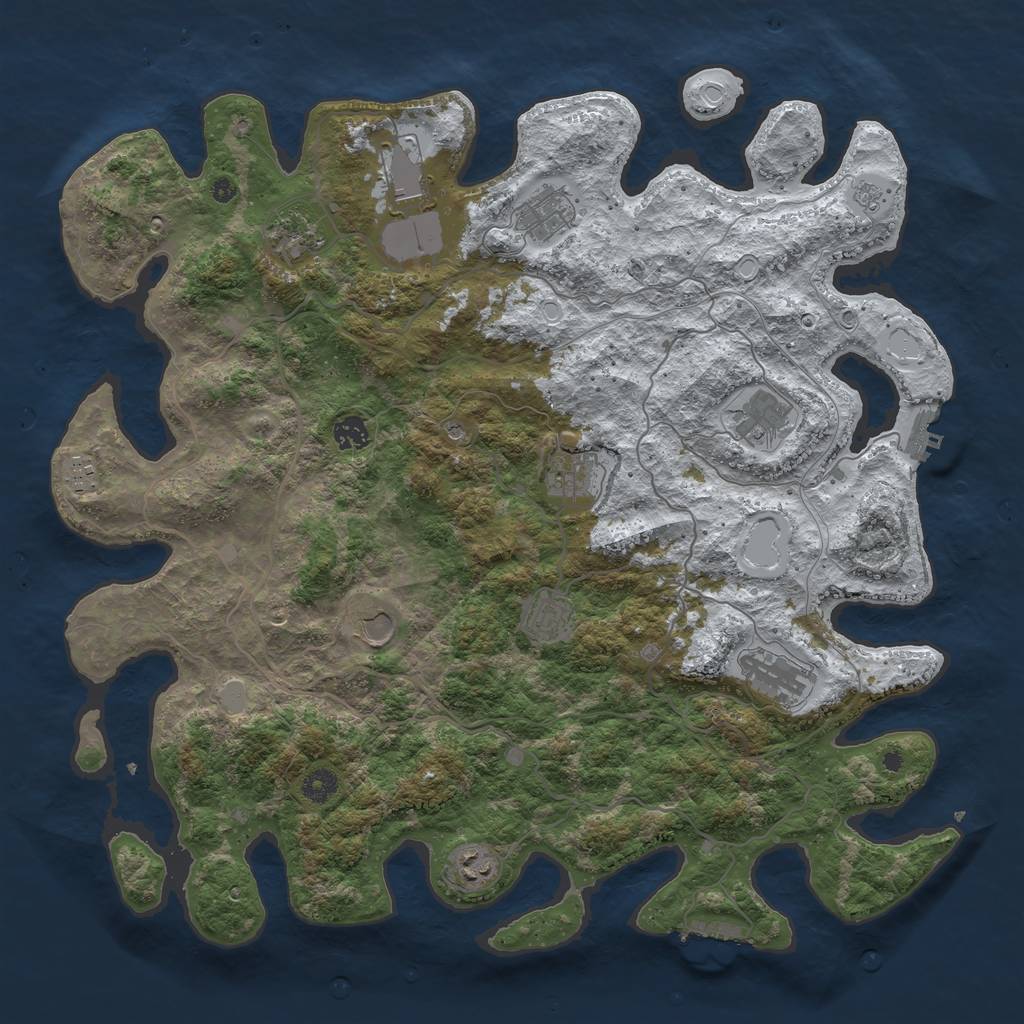 Rust Map: Procedural Map, Size: 4400, Seed: 196, 20 Monuments