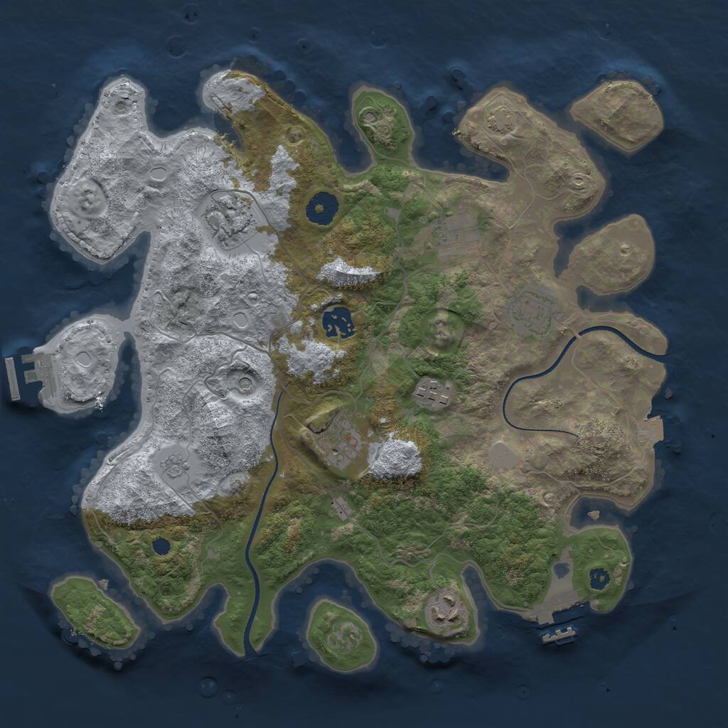 Rust Map: Procedural Map, Size: 3400, Seed: 13700, 13 Monuments