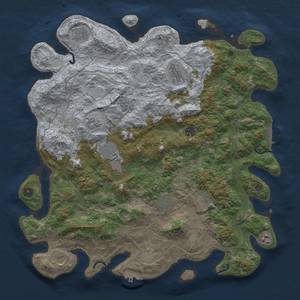 Thumbnail Rust Map: Procedural Map, Size: 4500, Seed: 2021, 18 Monuments