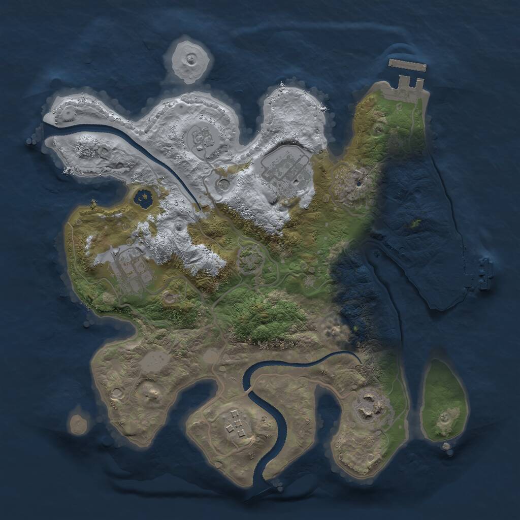 Rust Map: Procedural Map, Size: 2800, Seed: 6576321, 10 Monuments