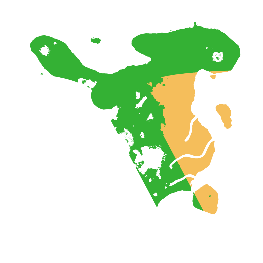 Biome Rust Map: Procedural Map, Size: 2500, Seed: 427072337