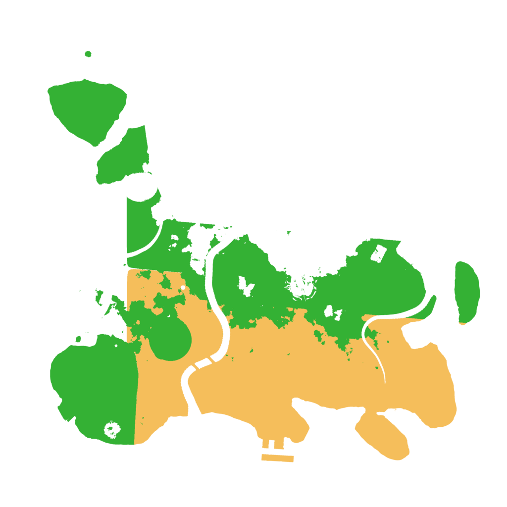 Biome Rust Map: Procedural Map, Size: 3200, Seed: 13400