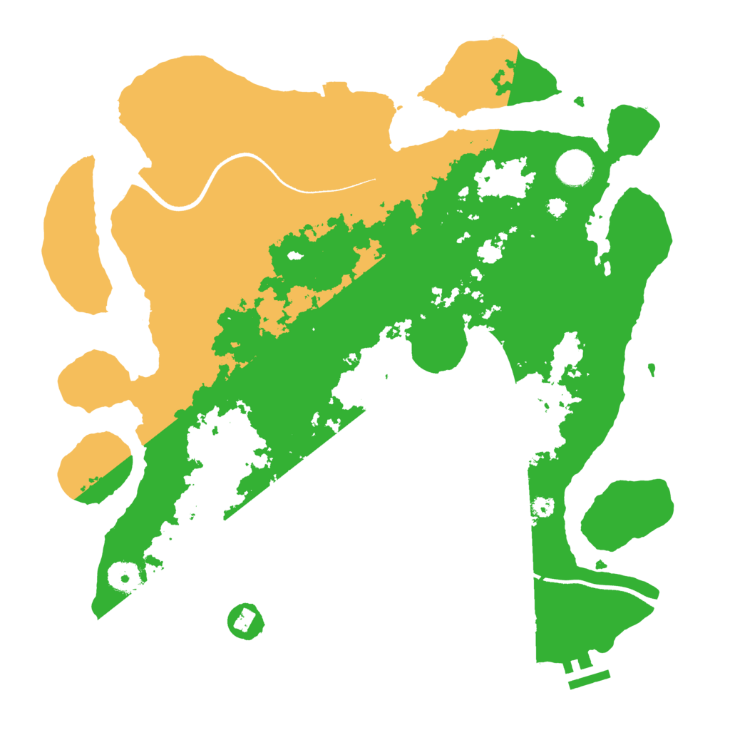 Biome Rust Map: Procedural Map, Size: 3500, Seed: 81409064