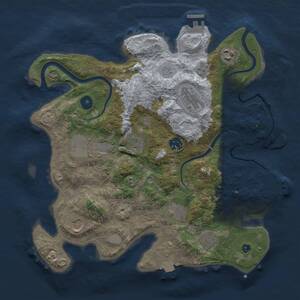 Thumbnail Rust Map: Procedural Map, Size: 3500, Seed: 594518, 15 Monuments