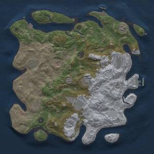 Thumbnail Rust Map: Procedural Map, Size: 3850, Seed: 309025106, 16 Monuments