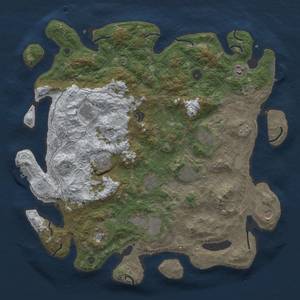 Thumbnail Rust Map: Procedural Map, Size: 4500, Seed: 2147181680, 20 Monuments