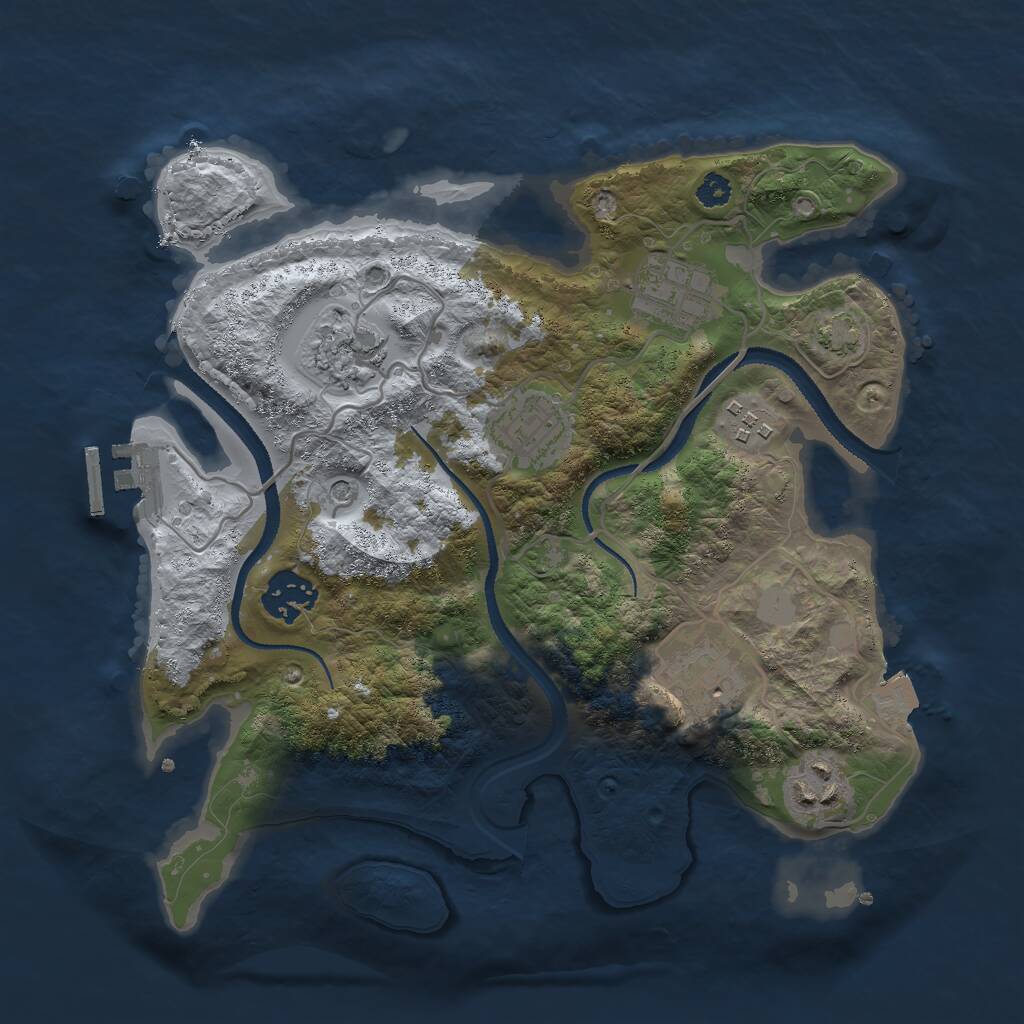 Rust Map: Procedural Map, Size: 3000, Seed: 85, 11 Monuments