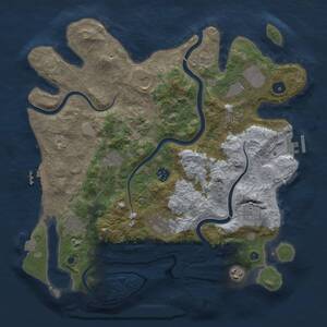 Thumbnail Rust Map: Procedural Map, Size: 3800, Seed: 278095591, 16 Monuments