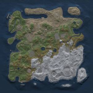 Thumbnail Rust Map: Procedural Map, Size: 3850, Seed: 1185521078, 16 Monuments