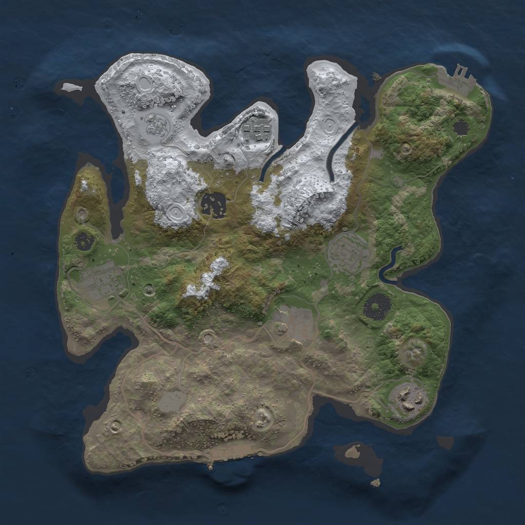 Rust Map: Procedural Map, Size: 2925, Seed: 19555018, 14 Monuments