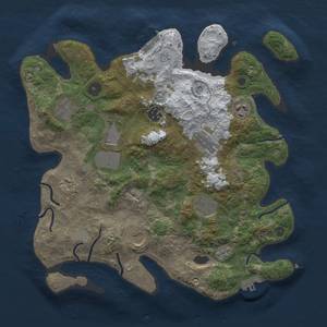 Thumbnail Rust Map: Procedural Map, Size: 3500, Seed: 31581857, 18 Monuments