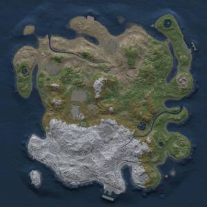 Thumbnail Rust Map: Procedural Map, Size: 3600, Seed: 6738, 13 Monuments