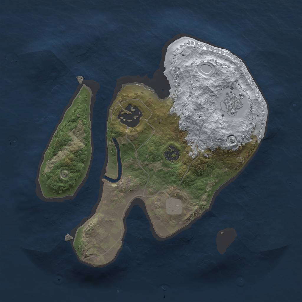 Rust Map: Procedural Map, Size: 2000, Seed: 1555018886, 7 Monuments
