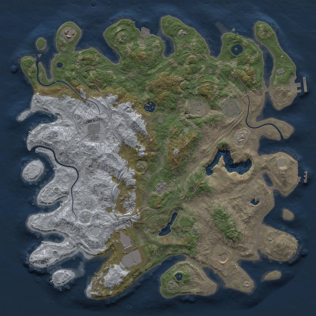 Rust Map: Procedural Map, Size: 4250, Seed: 471169, 15 Monuments
