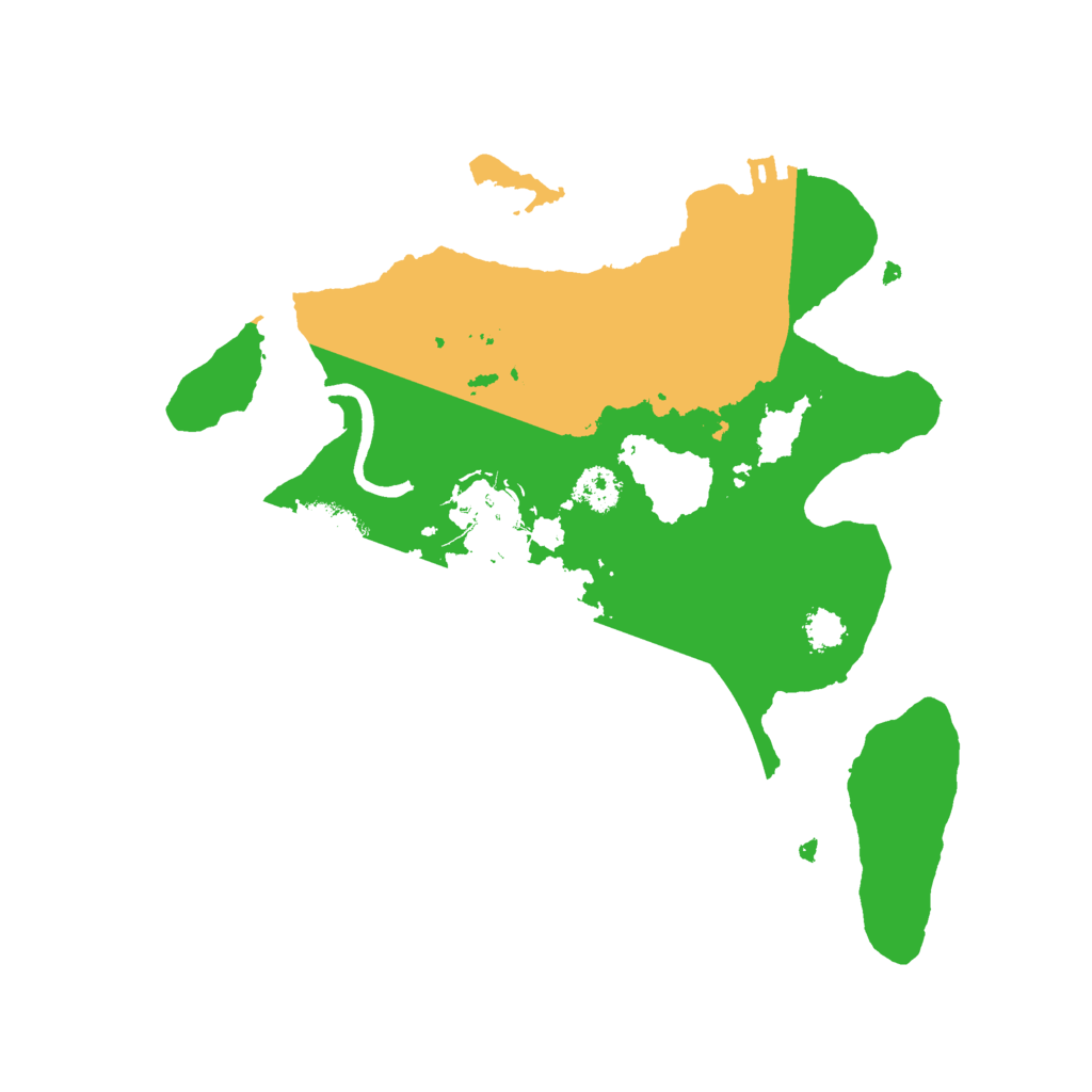 Biome Rust Map: Procedural Map, Size: 2500, Seed: 13372022