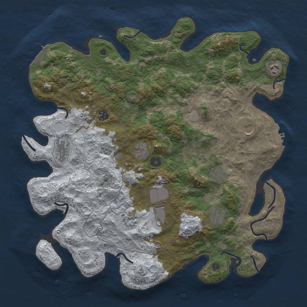 Rust Map: Procedural Map, Size: 4250, Seed: 337472046, 19 Monuments