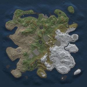 Thumbnail Rust Map: Procedural Map, Size: 3500, Seed: 123488, 17 Monuments