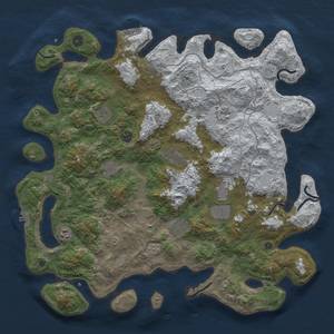 Thumbnail Rust Map: Procedural Map, Size: 4500, Seed: 1470814208, 19 Monuments