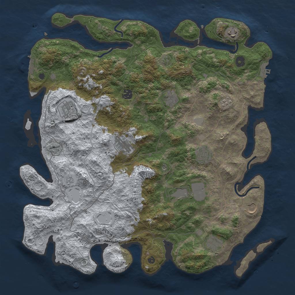 Rust Map: Procedural Map, Size: 4250, Seed: 20220411, 19 Monuments