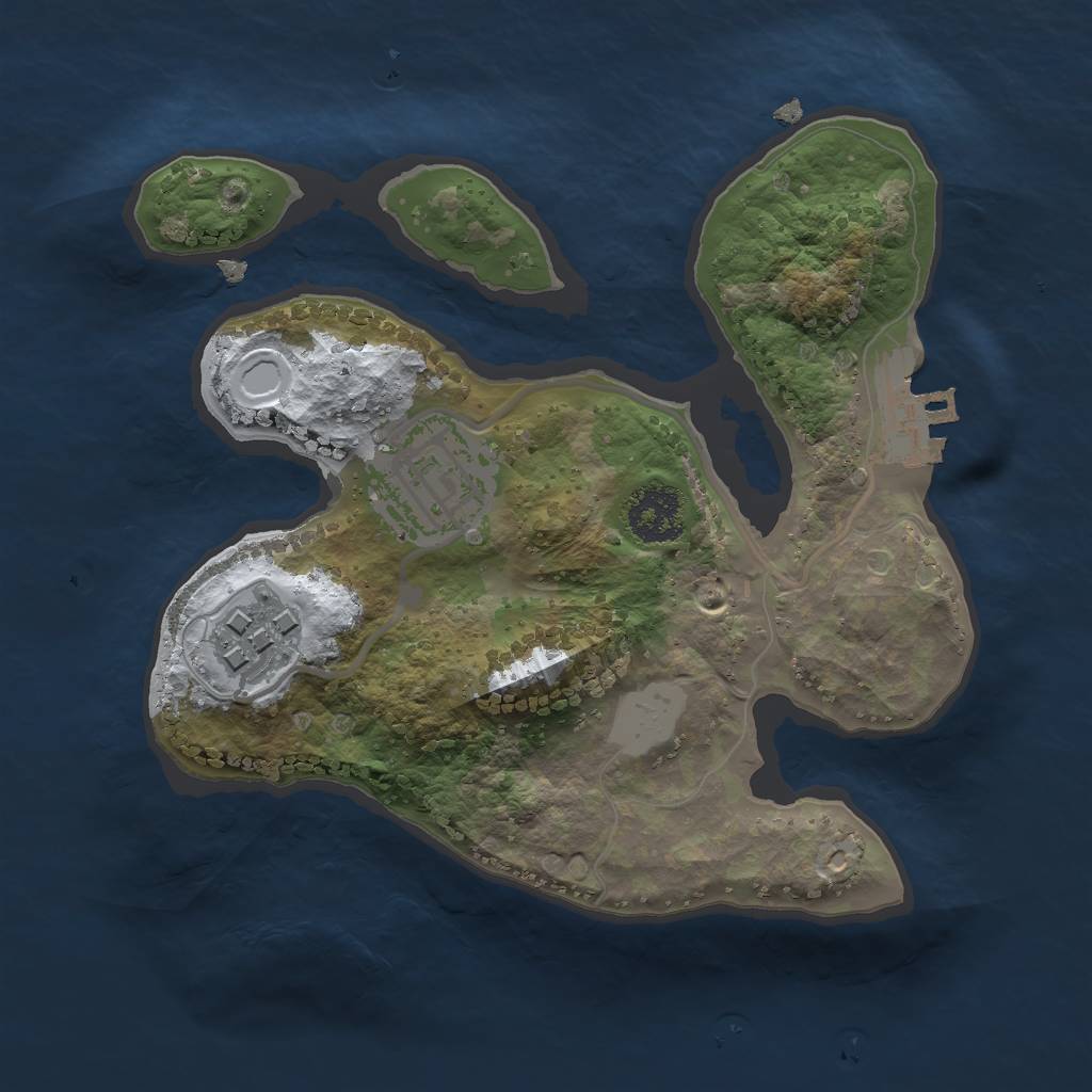 Rust Map: Procedural Map, Size: 2000, Seed: 294527060, 8 Monuments