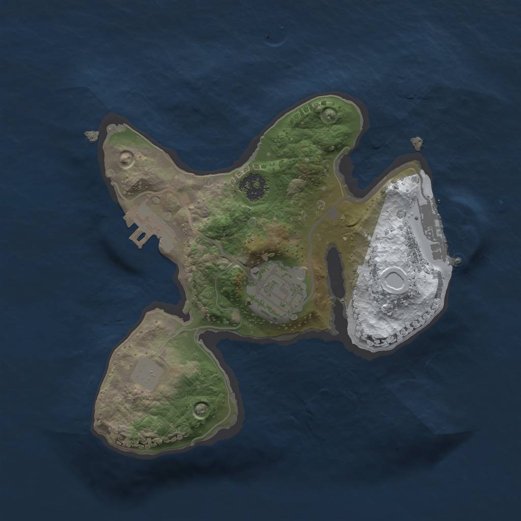 Rust Map: Procedural Map, Size: 2000, Seed: 2016, 8 Monuments