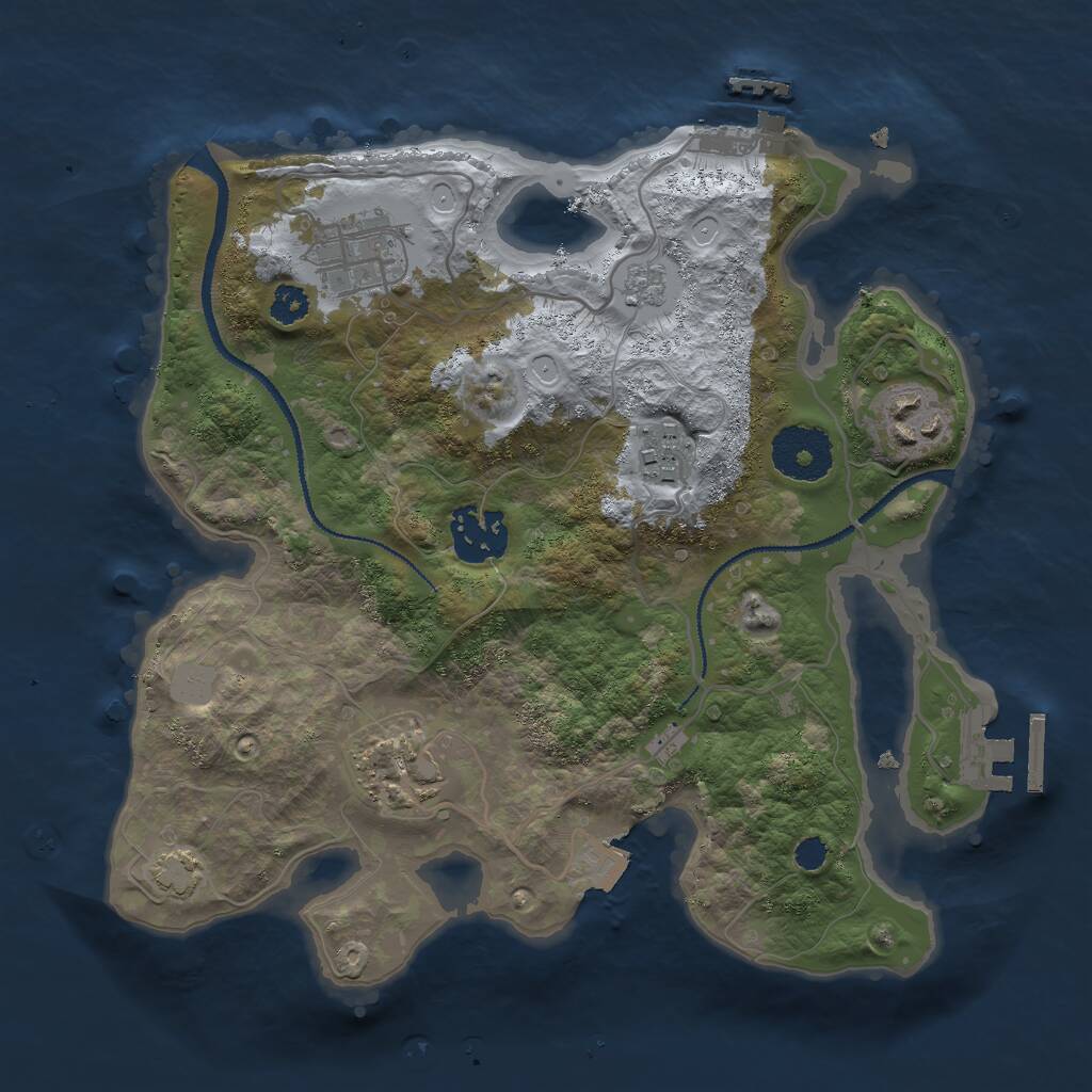 Rust Map: Procedural Map, Size: 2800, Seed: 287287287, 10 Monuments